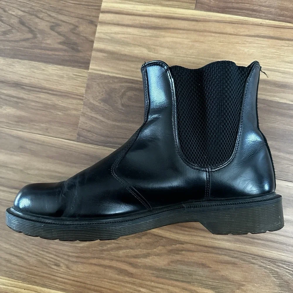 Vintage 90s Dr. Martens Chelsea Boots Mens 8 Black Leather 2976 Made England